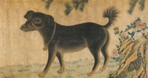 A Large Painting Of A Dog A Large Painting Of A Dog