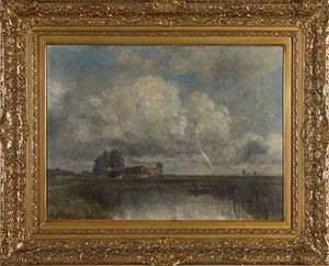 Sommerliche Landschaft Mit Teich Sommerliche Landschaft Mit Teich