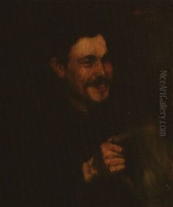Bildnis Eines Mannes Mit Mostkrug by Albert Lang
