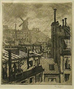 Montmartre In The Rain by Eugene Bejot