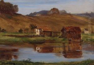 Fischerhutten An Einem Fluss