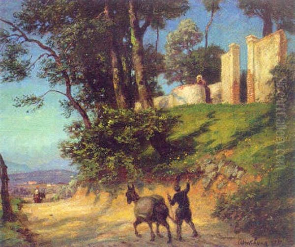 Travellers In A Sunlit Track - view 1