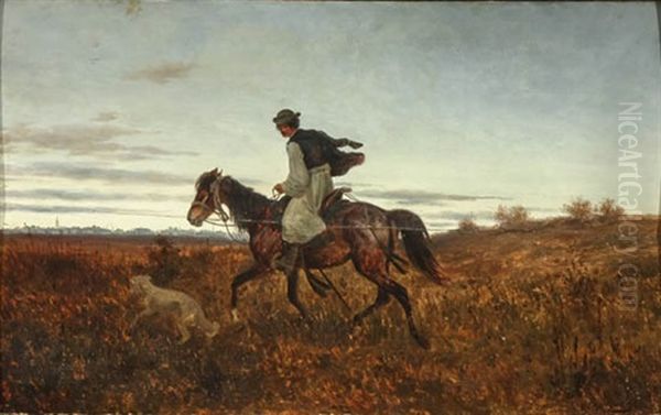 Man On Horseback And Travelers In A Landscape: Two Works - view 1