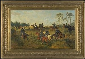 A Skirmish by Heinrich Lang