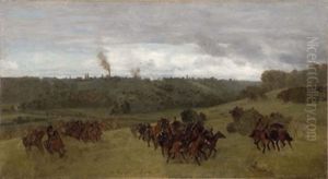 Szene Aus Dem Deutsch-franzosischen Krieg Von 1870/71 : Artellerie-gefecht