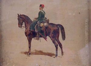 Bildnis Eines Dusseldorfer Husaren by Heinrich Lang