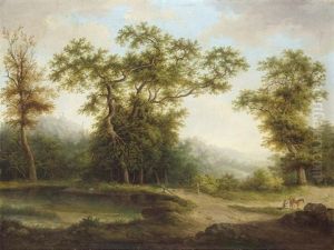 Bewaldete Landschaft by Antoni Lange