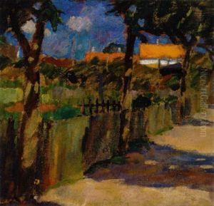 Parti Fra Landsby by Erik Niels Lange