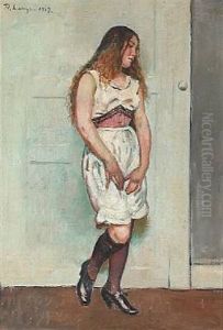 A Girl In White Dress by Frederik Lange