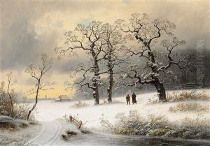 Winterlandschaft Mit Drei Eichen Winterlandschaft Mit Drei Eichen