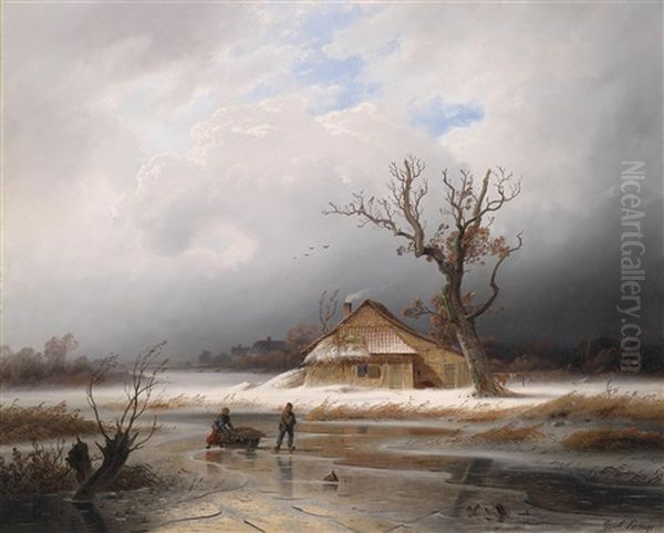 Eine Winterlandschaft In Abendstimmung - view 1