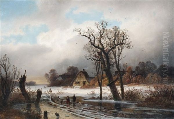 Winterlandschaft Mit Figurenstaffage - view 1