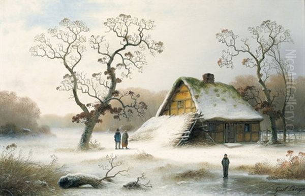 Winterliche Landschaft Mit Gehoft - view 1