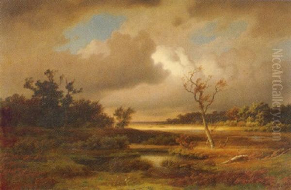 Herbstlandschaft Mit Zwei Jagern - view 1