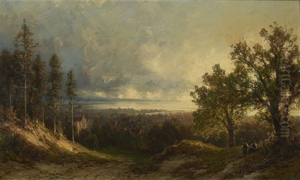 Landschaft Mit Ausblick Auf Einen See - view 1