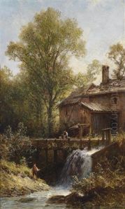 Angler An Der Muhlwehr