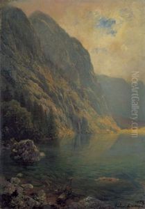 Der Obersee Bei Berchtesgaden by Julius Lange