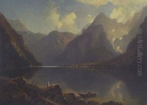 Der Konigssee Bei Berchtesgaden by Julius Lange