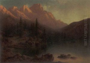Alpenseelandschaft Im Abendlicht (gosausee)