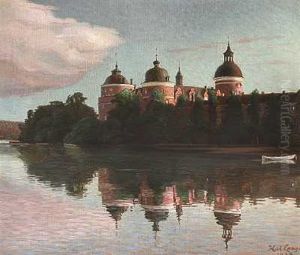 Parti Fra Gripsholm Slot Hen Under Aften by Kai Lange