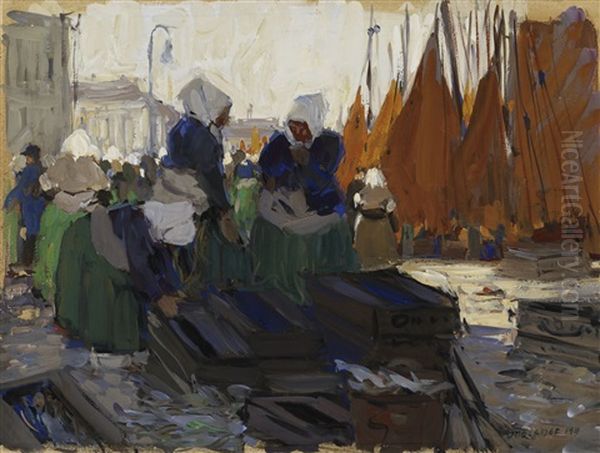 Fischerfrauen Am Hafen - view 1