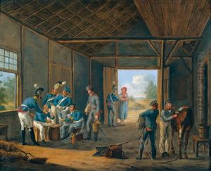 Spielende Soldaten Im Quartier by Dirk Langendyk