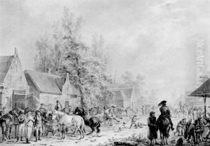 Marche Aux Chevaux by Jan Anthonie Langendyk