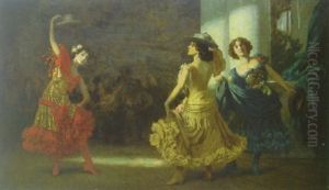 Spanische Flamenco-tanzerinnen by Ludwig Von Langenmantel