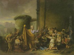 Der Heilige Petrus Erweckt Tabitha by Johann Peter Von Langer