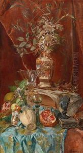 Stillleben Mit Fruchten, Blumen Und Ziergegenstanden