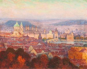 Praha Za Soumraku by Karel Langer