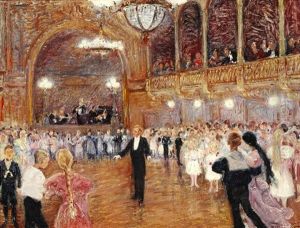 End-of-season Dance Presumably At Odd Fellow Palaeet (the Odd Fellow Mansion) by Olaf Viggo Peter Langer