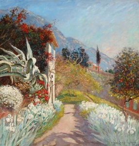 A Sunny Day In Menton by Olaf Viggo Peter Langer