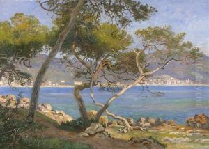 Ansicht Von Cap Martin An Der Cote Dazur Im So by Olaf Viggo Peter Langer