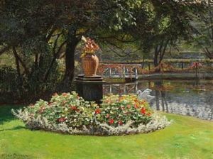 Summer Day In A Park by Olaf Viggo Peter Langer