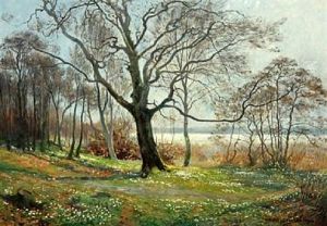 Spring Day In The Woods by Olaf Viggo Peter Langer