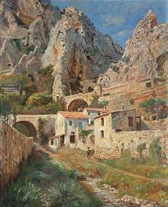 Port Sct. Louis. Menton by Olaf Viggo Peter Langer