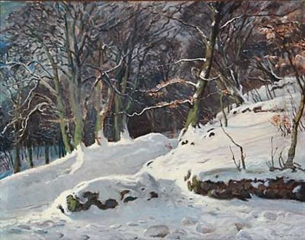 Orholm Hulvej (set Fra Restaurationen) Januar 1929 - view 1