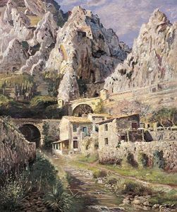 Sudfranzosische Gebirgslandschaft Bei Menton