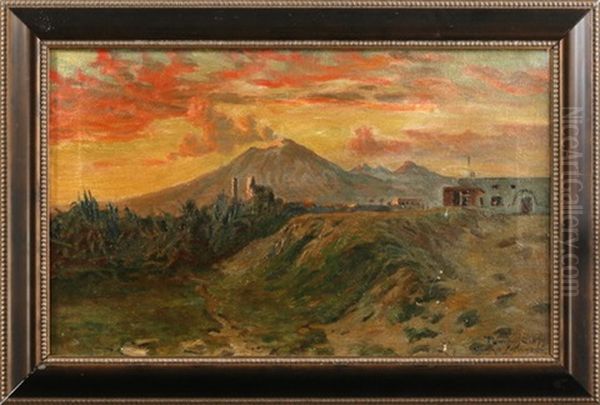 Blick Auf Pompeji Mit Dem Vesuv Im Hintergrund - view 1
