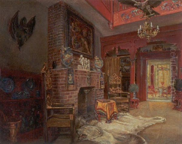 Interior Med Isbjorneskind Foran Kamin - view 1