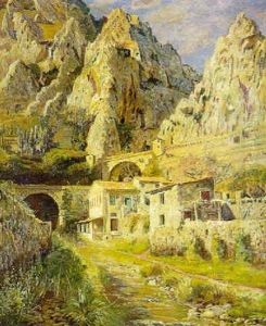 Bjergrigt Landskab Ved Pont St. Louis Naer Menton