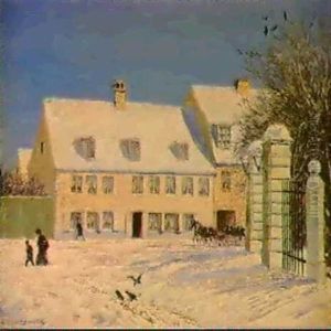 A Village In Winter. A Village In Winter.