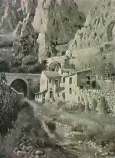 Landskab Med Pont St. Louis Ved Menton - view 1