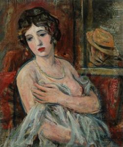 Femme Denudee Devant Le Miroir by Henrick Langerman
