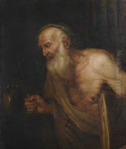 Diogenes Mit Der Lampe Auf Menschensuche