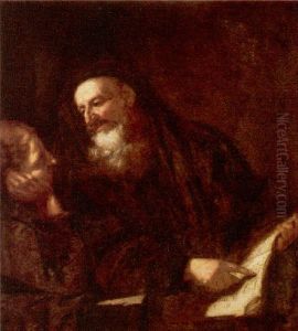 A Philosopher Instructing A Pupil by Giovanni Battista Langetti