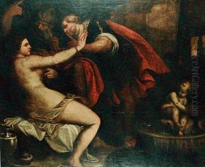 Susanna And The Elders by Giovanni Battista Langetti