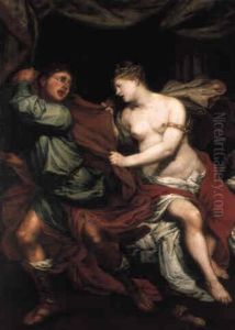 Joseph And Potiphar's Wife by Giovanni Battista Langetti