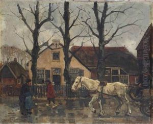 A Street In Laren by Frans Langeveld